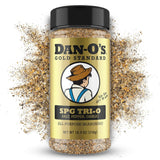 Dan-O’s SPG Tri-O Seasoning – Medium Bottle – Streamlined Salt, Pepper & Garlic for Clutter-Free Countertops