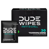 DUDE Wides On-The-Go Flushable Wipes – Hypoallergenic Care for Rashes from Standard Toilet Paper, 30 Individually Wrapped