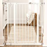 Regalo Baby Gate with Door – Pressure Mounted Stair Barrier for Babies, Toddlers and Small Dogs, Tool-Free Doorway Safety Gate