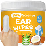 Paw Science Dog Ear Cleaner Wipes – pH-Balanced Finger Wipes for Relaxing Pet Wellness Routines