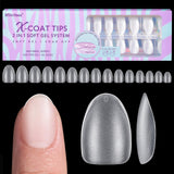 BTArtbox XCOATTIPS Soft Gel Nail Tips – Less-Is-More Nail Extension Set for Restraint-Focused Routines, Pre-Etched, 16 Sizes