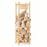 KiddoCood Uncluttered Pine Plush Holder for Apartments, Intentional Kids' Room Storage