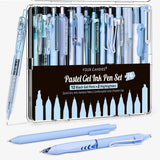 Four Candies Macaron Pastel Pen and Highlighter Kit – Cute Study Tools for High School Students and Teens
