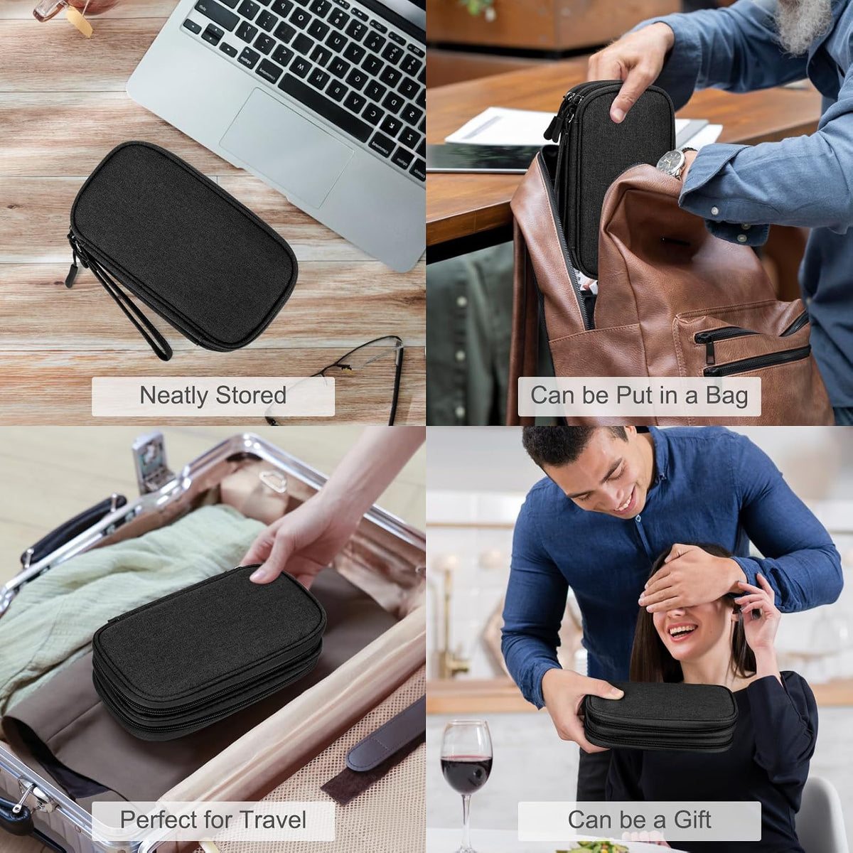 FYY Travel Tech Pouch – Durable Outdoor Cable Organizer for Camping Trips, Waterproof Gadget Pouch