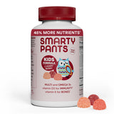 SmartyPants Kids Multivitamin Gummies – Daily Chewable Omega 3 and Vitamin Stack for Children Ages 4 Plus, Three Fruit Flavors, 60 Count