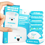 WipeCove Minimalist Flushable Wipes – Slim Single-Dose Packets for the Refined Everyday Carry, Plant-Based