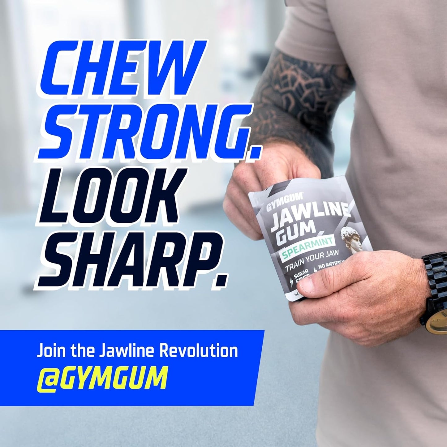 GYMGUM Jawline Gum Ultra Hard Chewing Gum | Premium Crafted Chewing Experience for the Modern Gentleman
