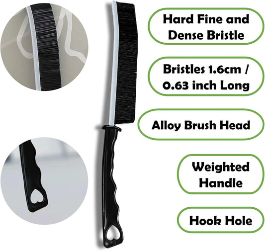 hard polypropylene bristles designed for stubborn grime, soap scum, and residue