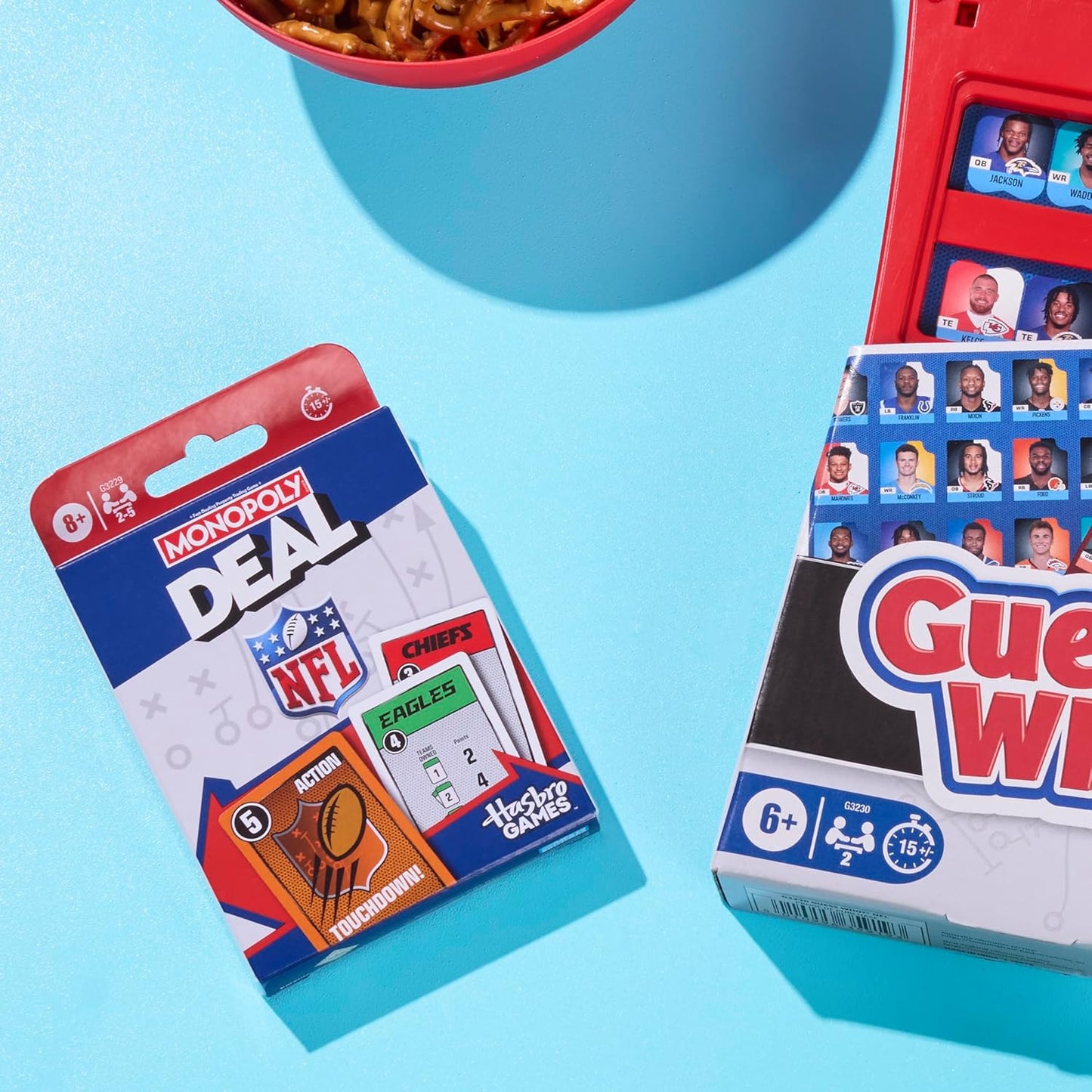 Hasbro Gaming Guess Who? NFL Edition – Birthday Gift for Kids Who Love Football, Ready-to-Play in One Box