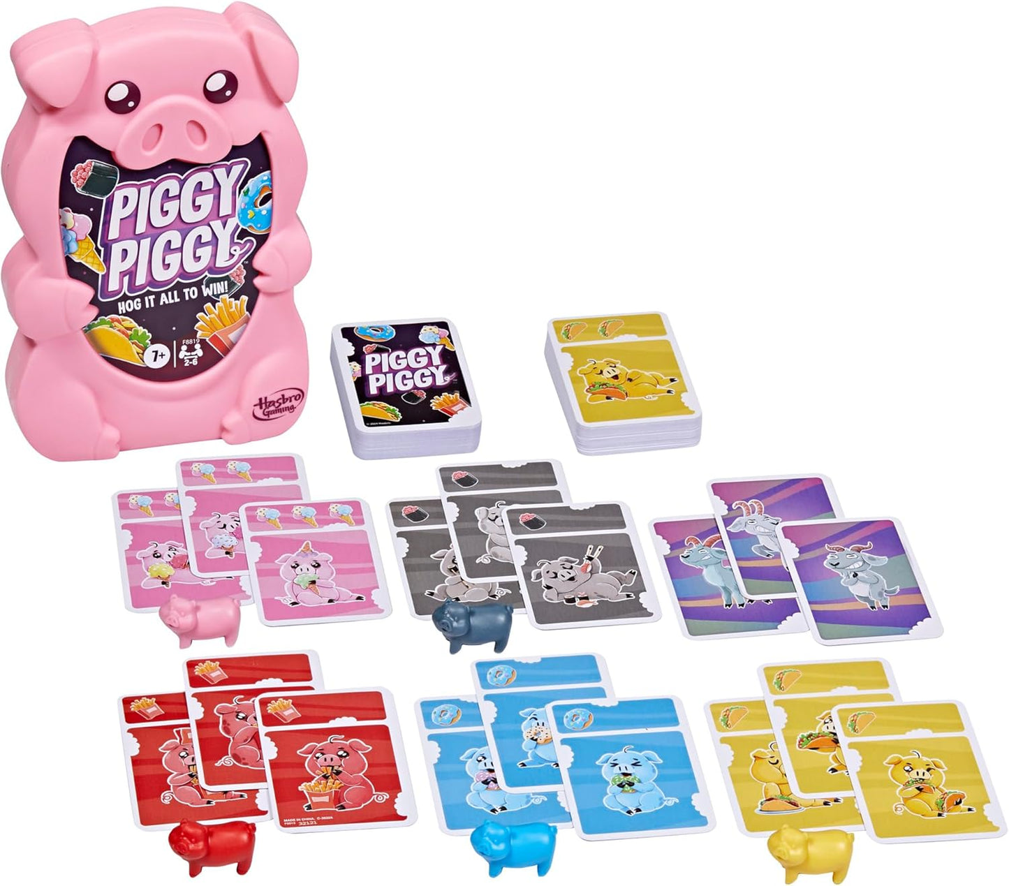 Hasbro Gaming Piggy Piggy Card Game – Family Card Game for Kids Ages 7+ Playroom and Family Game Night