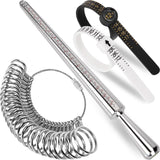 Ring Sizer Measuring Tool Kit – Boutique-Grade Ring Mandrel and Gauge for At-Home Luxury Ring Consultations