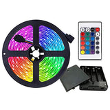 BrightUmi Battery Powered LED Strip Lights – Clean Cuttable RGB Accent for Minimalist Interiors