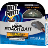 Hot Shot Ultra Liquid Roach Bait 6 Count – Whole-Home Roach Treatment for Kitchen, Bathroom and Garage, 24-Hour Kill