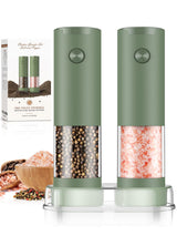 LED Pepper Grinder Set – Safe Late Night Cooking Companion, No Open Flame Required with Clear Battery Operated Visibility Light