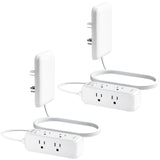 SlimCord Studio – Smart Gift for Remote Workers, Flat Plug Charging Hub with 6 Outlets and 3 USB