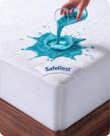 SafeRest Waterproof Mattress Protector – Dust Mite and Moisture Barrier for Clean Sleep Environment, Deep Pocket Fitted Style