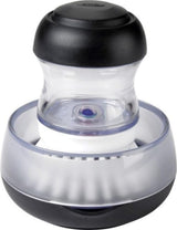 OXO Good Grips Soap Dispensing Palm Brush Holder Set | Polished Countertop Accent for Everyday Dish Care