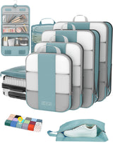 OlarHike Travel Compression Bags for Hostel Backpackers, Ventilated Cubes That Separate Clean and Dirty Laundry on the Trail