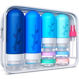 Compact Toiletry Bottles for Road Trips and Campsites, Leak Proof Silicone Travel Kit for Outdoor Adventures