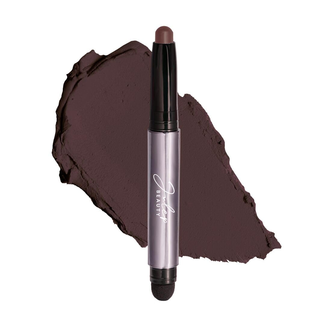 Julep Eyeshadow 101 Cream-to-Powder Waterproof Shadow Stick – Black Cherry Matte – Long-Lasting, Crease-Proof, Rich Toned Burgundy Matte Cream Eyeshadow with Built-in Smudger