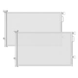 Retractable Mesh Baby Gate – Disappearing Wall-Mount Barrier for Minimalist Homes, 55" Wide 34" Tall