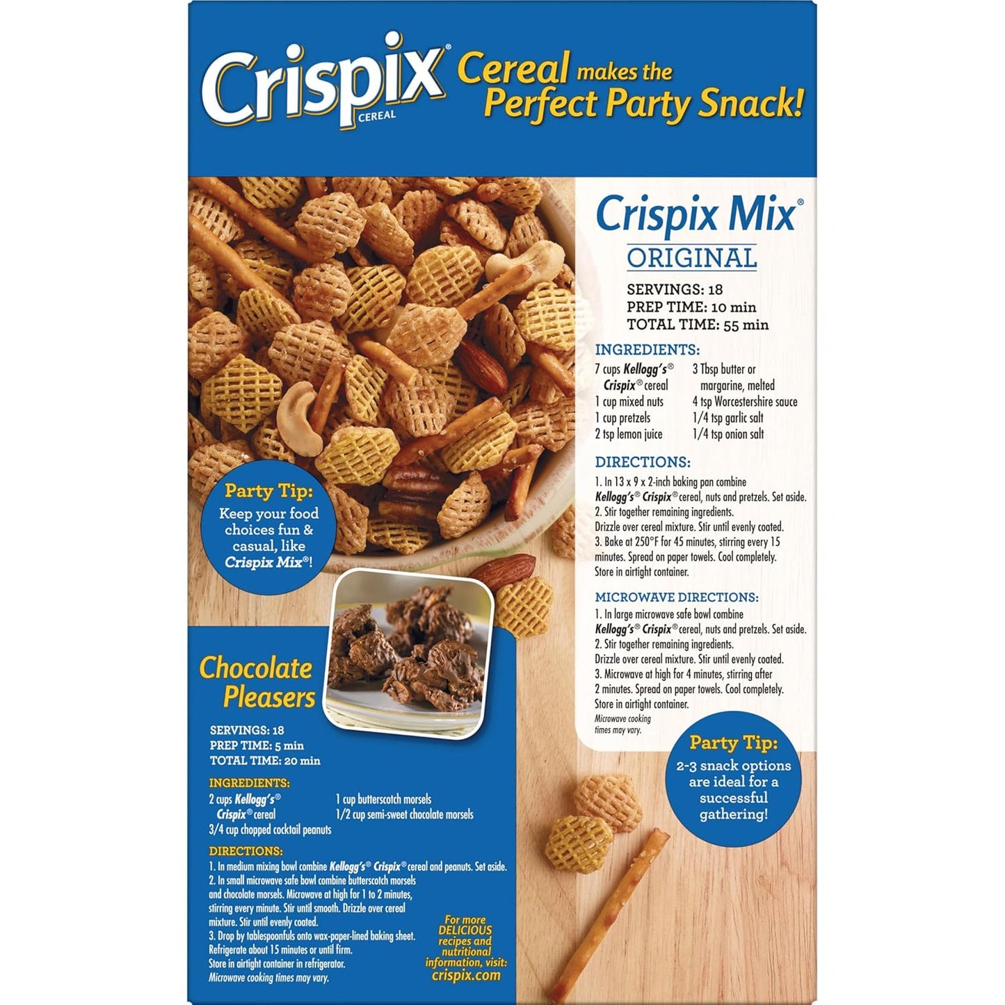 Kellogg's Crispix Cereal – Yogurt Topping for Mindful Snacking, Naturally Colored Cereal