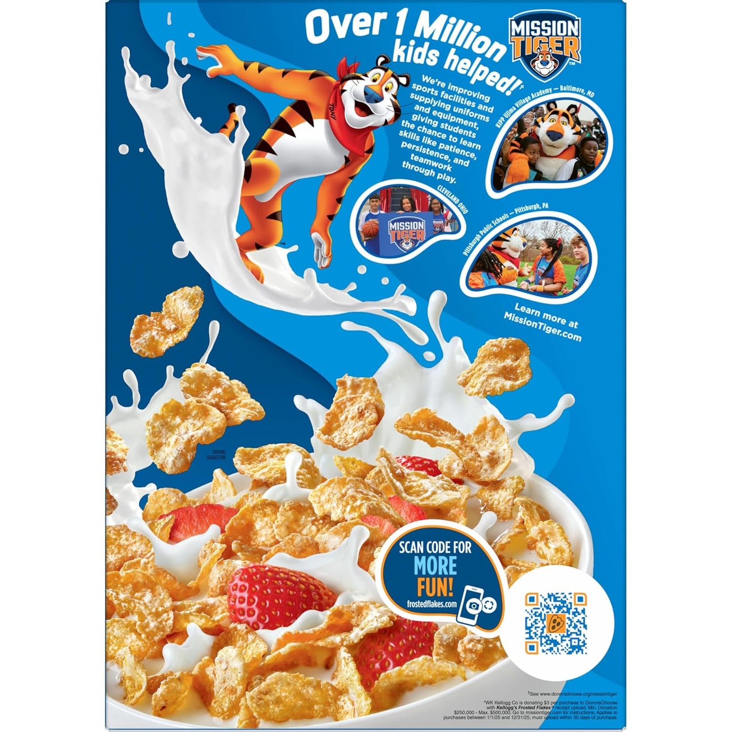 Kellogg's Frosted Flakes Cereal, Giant 28.5 oz Nostalgic Birthday Gift Box for Families and Tony the Tiger Fans