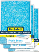 PetSafe ScoopFree Leak-Proof Crystal Litter Tray, 3 Pack – Effortless Self-Cleaning Cat Litter Refill for Calm, Tidy Interiors