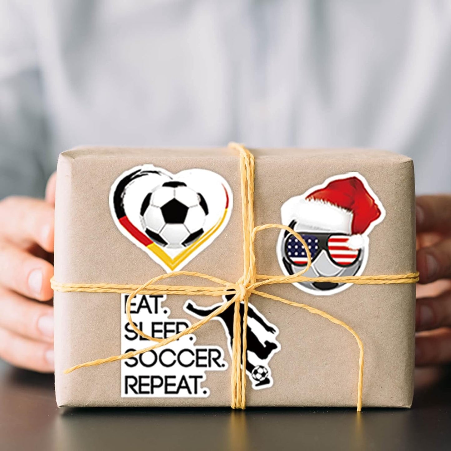 Kids Soccer Stickers Waterproof – Safe Self-Adhesive Pack for Playroom Decor and Water Bottles