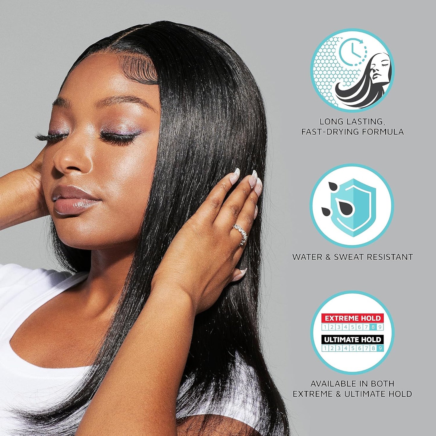 KISS Colors & Care Lace Bond Adhesive Spray – Travel-Friendly Wig Hold for Beach and Pool Days
