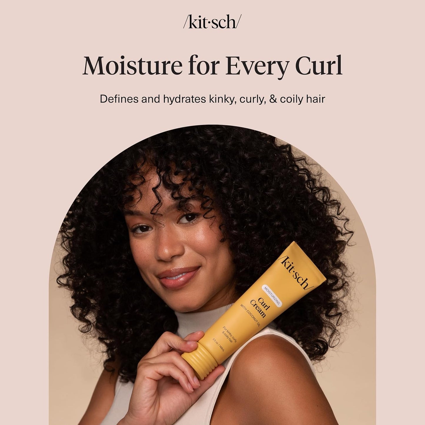 Kitsch Curl Defining Cream – Premium Curl Care with Salted Amber & Driftwood Scent, Elevated Styling