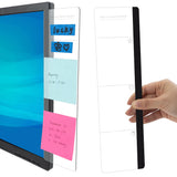 Acedot Side Mount Memo Board Set Sleek Transparent Accent for Computer Workstation