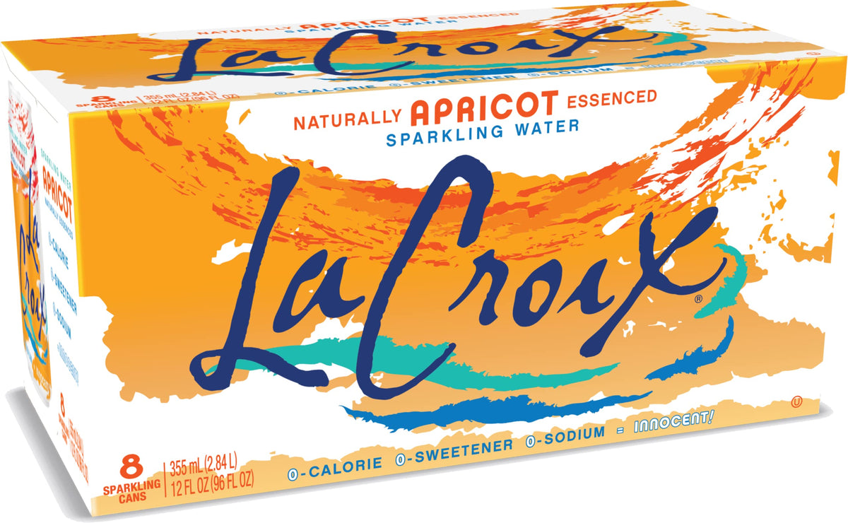 La Croix Sparkling Water, Apricot, 12 Fl Oz (pack of 8)
