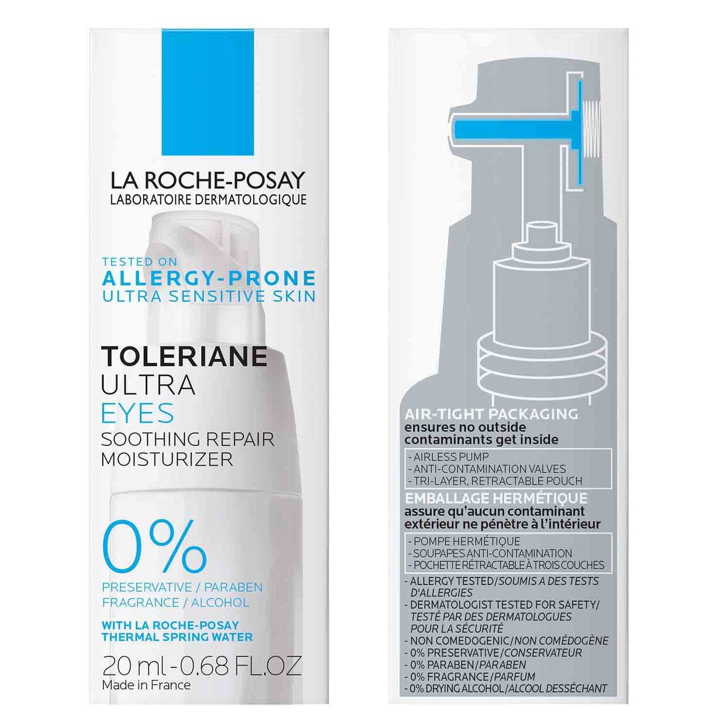La Roche-Posay Toleriane Dermallergo Minimal Eye Moisturizer – Uncluttered, Fragrance-Free Daily Care