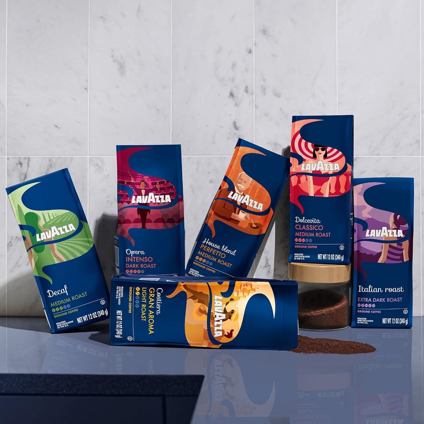Lavazza Decaf Ground Coffee – Afternoon Pick-Me-Up for Home Office Without the Jitters or Crash