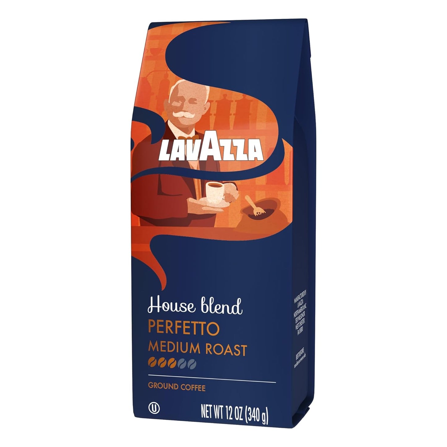 Lavazza House Blend Perfetto Ground Coffee 12oz – Premium Italian Coffee for Elevated Home Brewing, Medium Roast 100% Arabica for Drip Makers