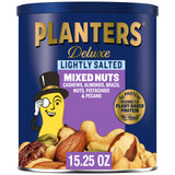 PLANTERS Deluxe Mixed Nuts Resealable Canister – Portable Snack for Road Trips, Camping, and Picnic Tables