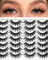 Losha Soft Faux Mink Lashes – Gentle, Skin-Friendly 14-Pair Set for Sensitive Eyes & Self-Care Days