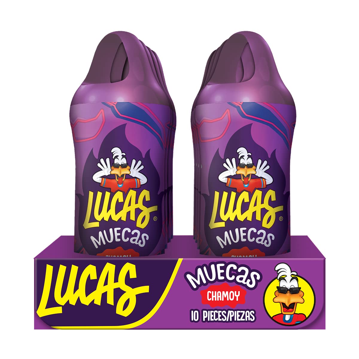 Lucas Muecas Chamoy Lollipops – Portable Mexican Candy for Road Trips, Camping Snacks, and Outdoor Festivals
