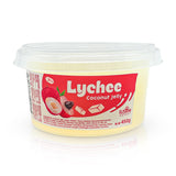 Fusion Select Lychee Coconut Jelly – Kid-Friendly Resealable Snack Jar for Lunchboxes and Pantry Treats, 14 oz