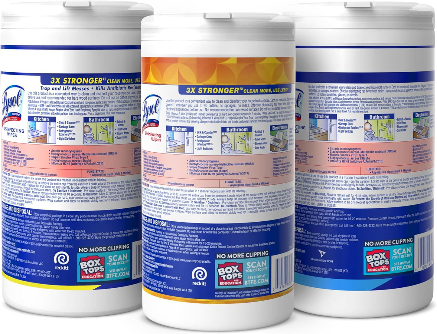 Lysol Disinfectant Wipes, Home Office and Study Desk Sanitizing Bundle for Focused Remote Work, 3x80 ct Multi-Surface