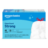 Amazon Basics Drawstring Waste Bags – Tear-Resistant Cleanup for Households with Kids, 13 Gallon 80 Count