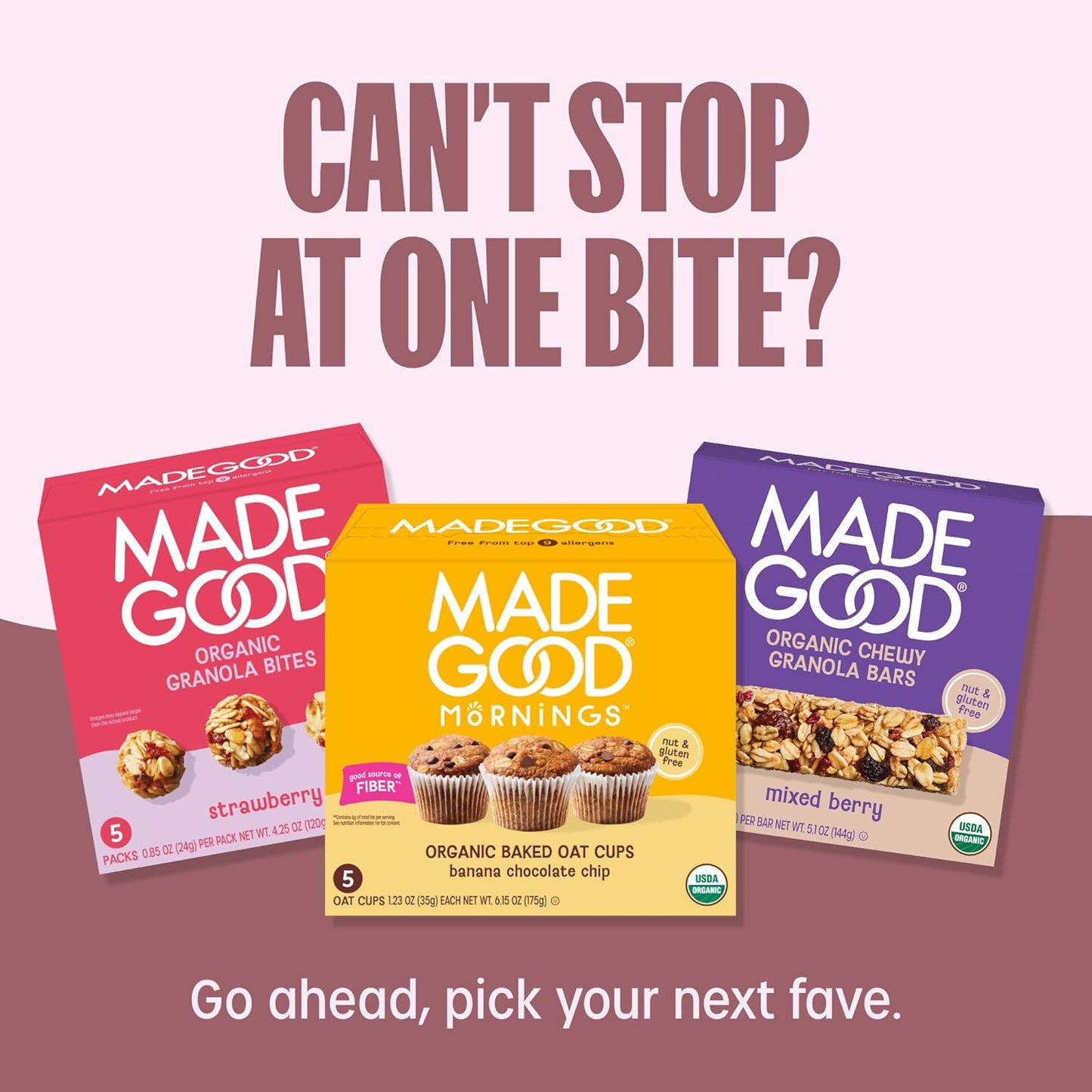 MadeGood Double Chocolate Soft-Baked Cookies – Nut-Free Classroom Snack for Picky Eaters