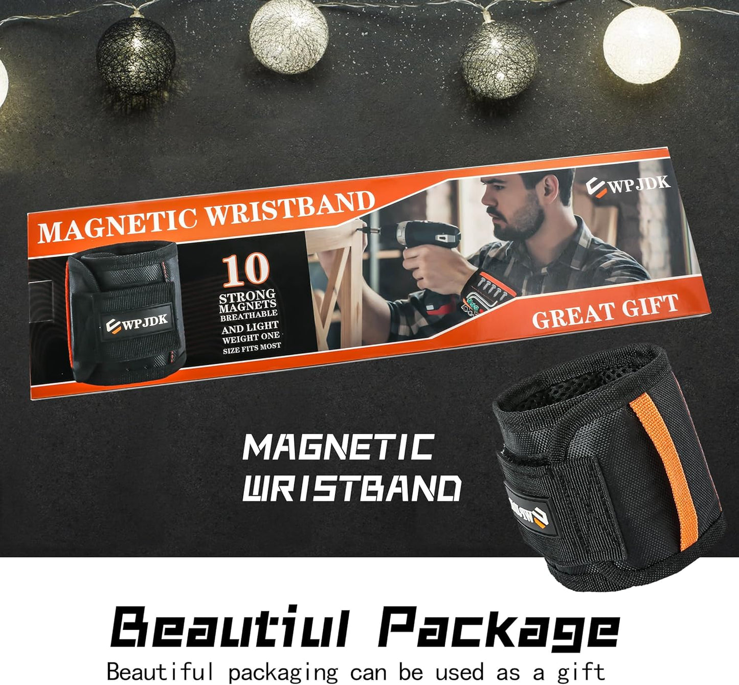Magnetic Wristband for Holding Screws – Thoughtful Birthday Gift for Husband, Hands-Free Tool Access for DIYers