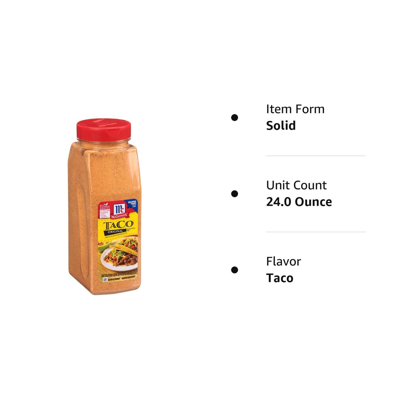 McCormick Culinary Taco Seasoning Mix 24 oz – Bulk Taco Service Seasoning for Commercial Kitchens and Foodservice Operations