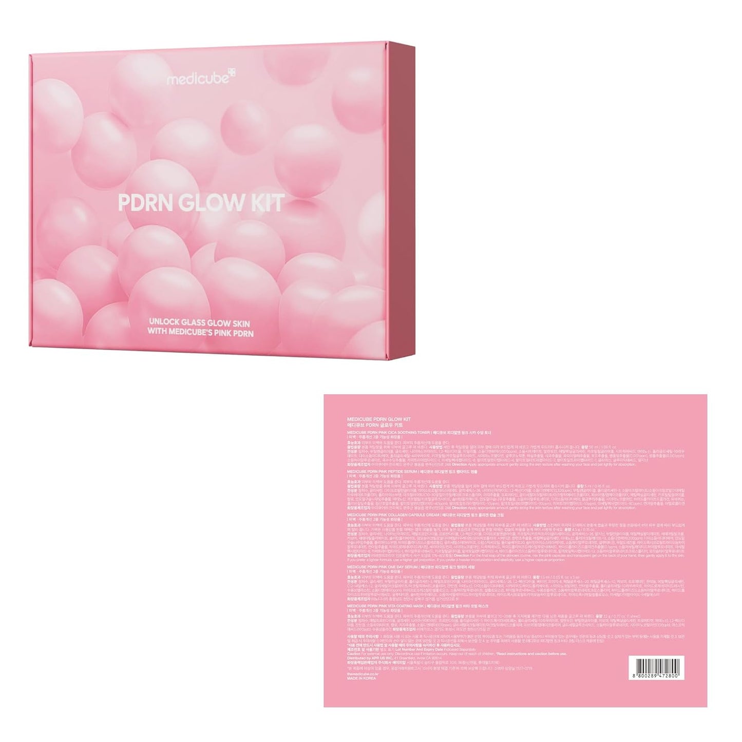 Medicube Salmon DNA PDRN Trial Kit – 5-Step Edit in One Minimalist Skincare Box for Clean Vanities