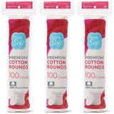 Medline Simply Soft Cotton Rounds – Mindful Self-Care Pad for Wind-Down Routine, Sensitive Skin Toner Application