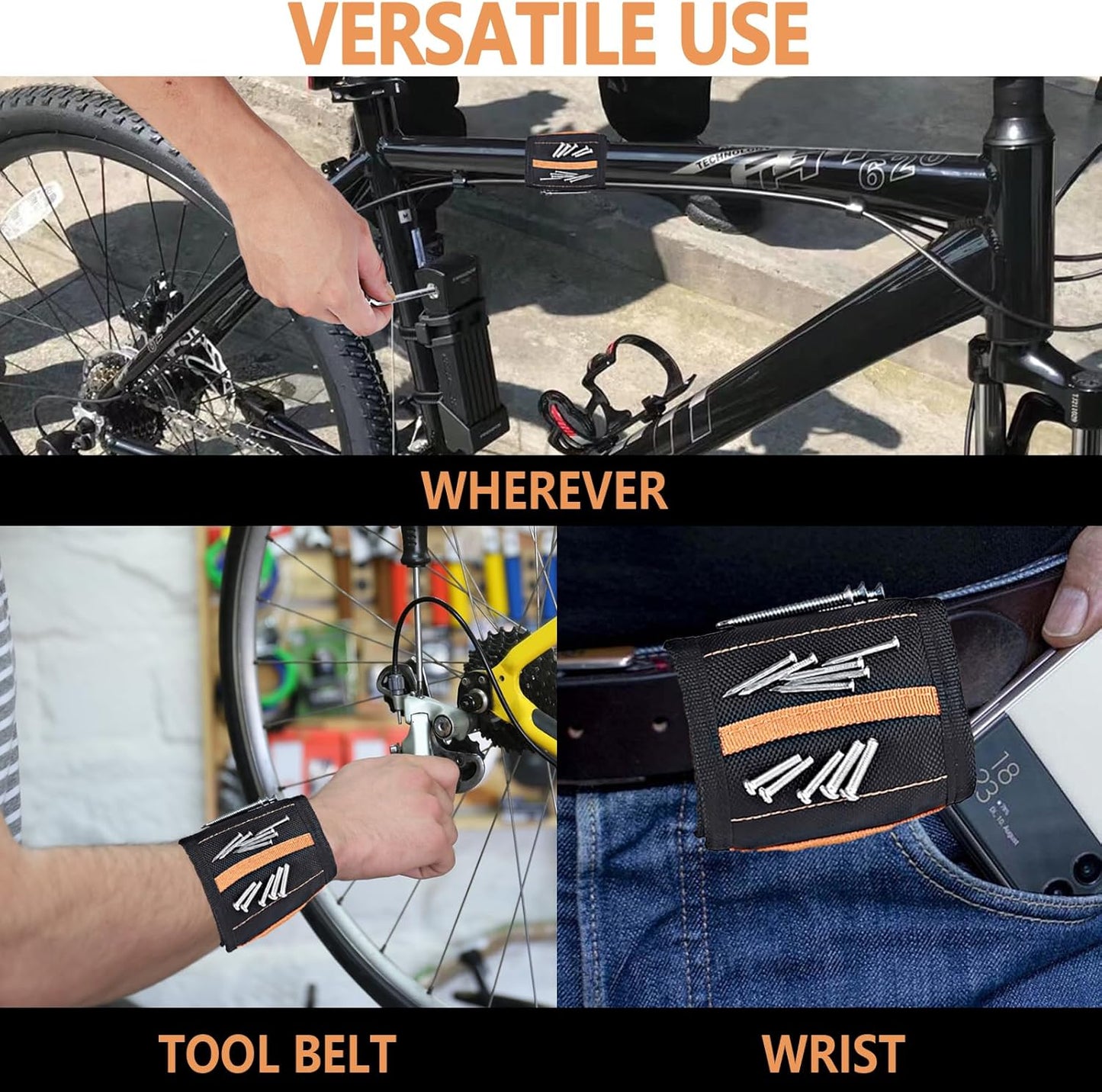 MENDPRO Magnetic Wristband – Clean Design Tool Holder for Uncluttered Workbenches and Minimalist Workshops