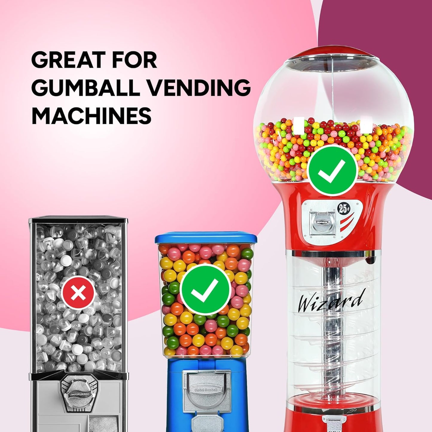 MiniMax Bulk Gumballs 50 Pack Large Colorful Chewing Gum for Kids Classroom Parties and Family Celebrations