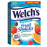 Welch's Fruit Snacks Mixed Fruit Lunchbox Pack – 40 Individually Wrapped 0.8oz Pouches for School Lunches and After-School Snacks